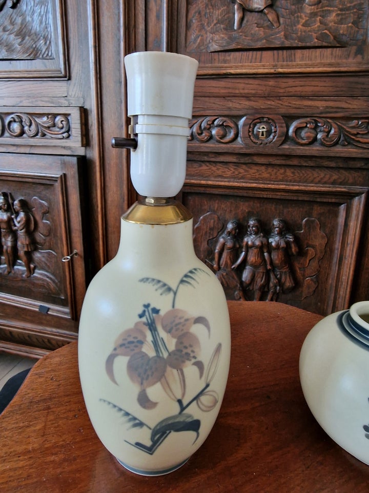 Porcelæn, Lampe og vase, Royal Copenhagen