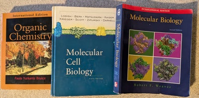 Molecular Biology, Robert F. Weaver mf., år 2002, 3 lærebøger om Molekylær celle biologi, på engelsk