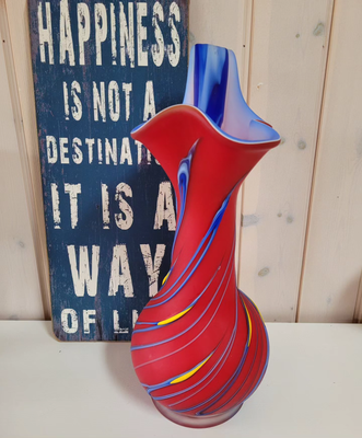 Kunst vase, Essie Zareh, Spektakulære kunstvase af Essie Zareh.
Farvekombinationen er fantastisk mod