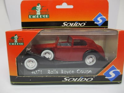 Modelbil, Solido, skala 1:43, Rolls Royce Coupe - nr. 4071. Størrelse 1:43. Lavet i Frankrig af Soli