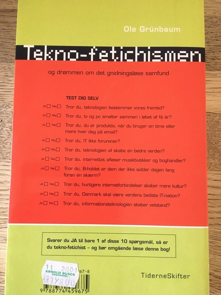 Tekno-fetichismen, Ole Grünbaum , emne: historie og