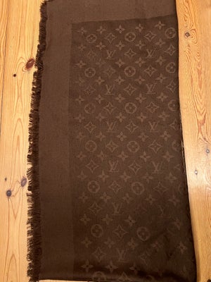 Tørklæde, Louis Vuitton , str. 142.5x142.5,  Brun ,  60%Silk 40%Wood,  God men brugt, 142.5x142.5 CM