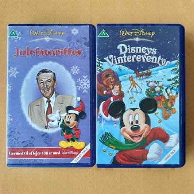 Tegnefilm, Jul Med Disney, VHS filmene er blevet testet, og virker som de skal. Jeg sælger dem samle