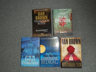 Engle og dæmoner. Morderisk bedrag. Inferno, Dan Brown, genre: krimi og spænding, Bøger af Dan Brown