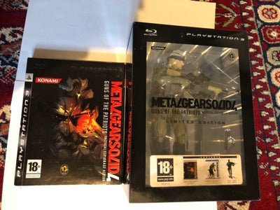 Playstation 3, METAL GEAR SOLID 4 LIMITED EDITION, med Figur, God,   GUNS OF THE PATRIOTS LIMITED ED