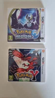 Pokemon, Nintendo 3DS, Pokemon Y og Pokemon Moon 

Super stand og virker perfekt 

Samlet pris