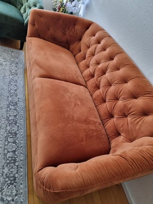 Sofa, velour, Rigtig lækker kobber-farvet sofa i velour.
175 cm lang, 80 cm dyb
Står som ny. Før pri