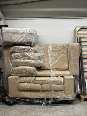 Sofa, andet materiale, 2 pers., To sofaer fra optagelse med puff, bud modtages. 

