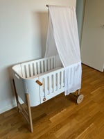 Babyseng, Bedside crib fra Oliver Furniture i hvid/eg , b: