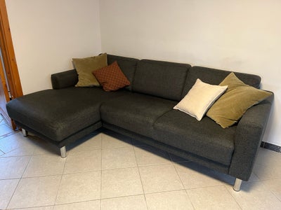 Sofa, 3 pers., ILVA Cleveland sofa. Riviera 51 Antracit stof, ben i krom og sæde i polyetherskum, ry