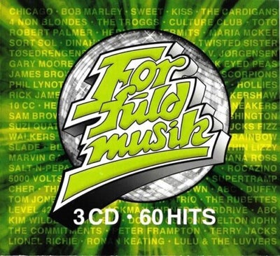 Various Artists: For Fuld Musik 4, pop, 
3 CD boks med 60 fede hits.

Flot stand