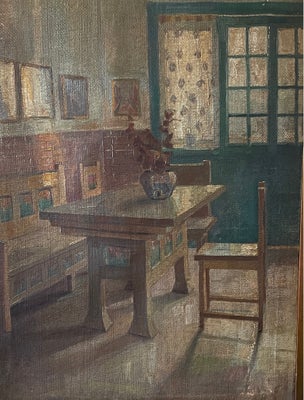 Oliemaleri, Knud Jespersen(1879-1954), 2 stk oliemalerier sælges samlet. Mål uden ramme hhv 55x41cm 