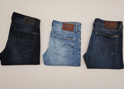 Jeans, G-STAR, str. 32, Næsten som ny, 3 par G-star jeans, str. 32/32, i fremragende stand
pris 1000