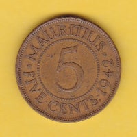 Andet land, mønter, (260) Mauritius 5 Cent