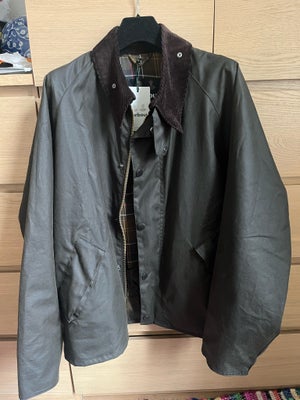 Oilskinsjakke, str. M, Barbour,  Olive,  Waxy Cotton,  Ubrugt, • Barbour Transport
• Brand New / w.T