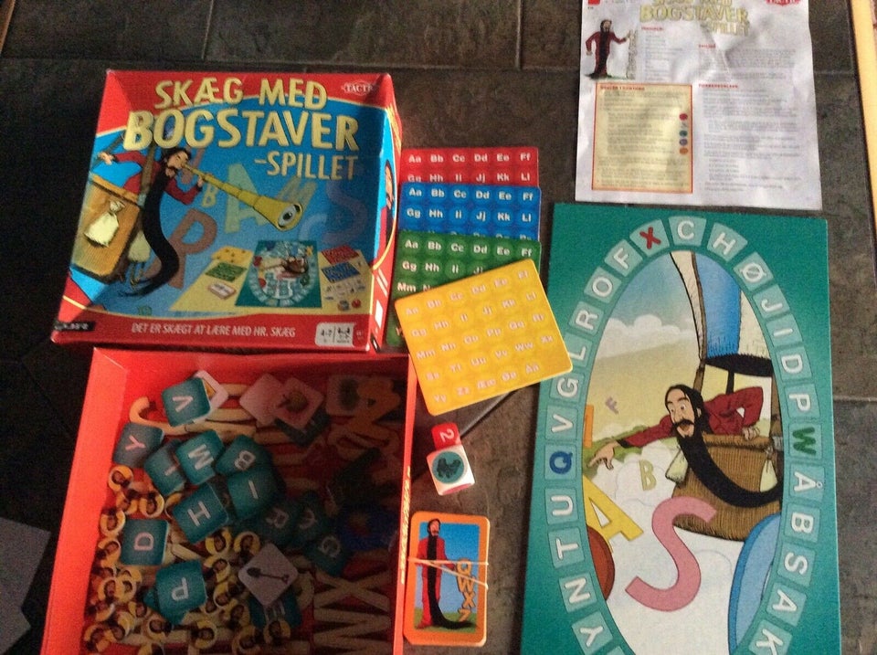 Skæg med bogstaver, børne-familiespil, brætspil