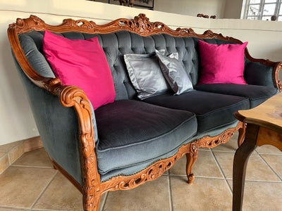 Sofagruppe, velour, 5 pers. , Antik, Sælger dette utrolig velholdte sofa sæt, 3 Pers sofa og 2 stole