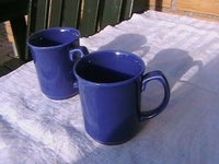 Keramik, 2 stk Krus, Blå