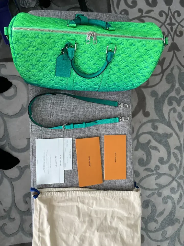 My first lV Purchase! - Keepall 50B in Blue/Green Ombré taurillon
