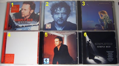 Simply Red: 6 Titler, pop, 

CD-albums med Simply Red.
25kr stk.

TILBUD.
Alle seks albums for 110kr