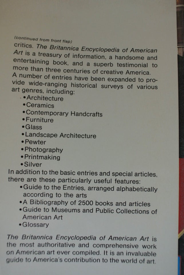 the britannica encyclopedia of amerikan art, edited by