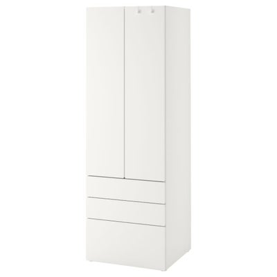 Garderobeskab, IKEA småstad, SMÅSTAD / PLATSA
Garderobeskab, hvid hvid/med 3 skuffer, 60x42x181 cm


