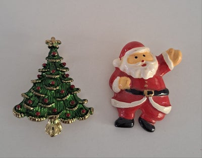 Broche, andet materiale, Julebrocher, Vintage jule brocher.

1. Julemand i plastmateriale
H: 4,2 cm
