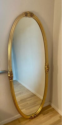 Vægspejl, b: 73 h: 173, Antik smukt spejl med roser i rammen. 
Har patina, men ikke overdrevet

Spej