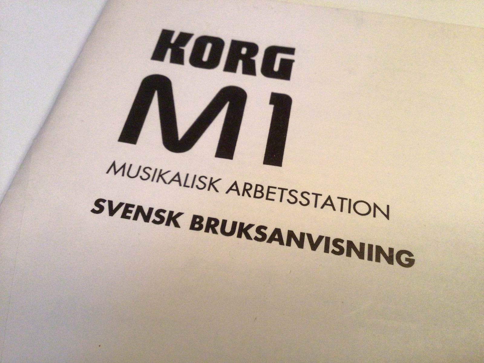 Andet, KORG OWNERS MANUAL M1 1988