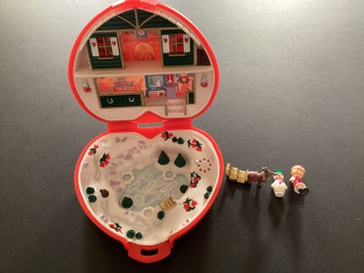 Polly Pocket, Julehjertefra 1989, Vintage Polly Pocket, Polly Pocket Christmas Red heart Polly's Mus