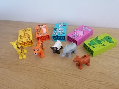 Lego Duplo, Duplo Klodser med dyre motiver som kan samles af 3 klodser, Se billede 2 samt 5 dyr

