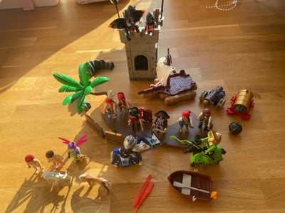 Playmobil, Sørøvere playmobil , Playmobil, Stor Playmobil samling med sørøvere, rider, drage, fe og 