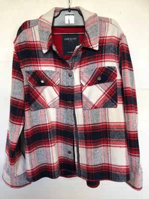 Jakke, str. 38, Street One,  Ternet blå/rød/råhvid,  40% bomuld /40% akryl /20% polyester,  Næsten s