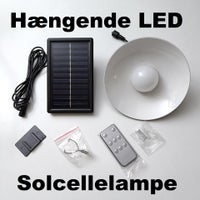 NY! Hængende Solcelle LED Lampe + Fjernbetjening