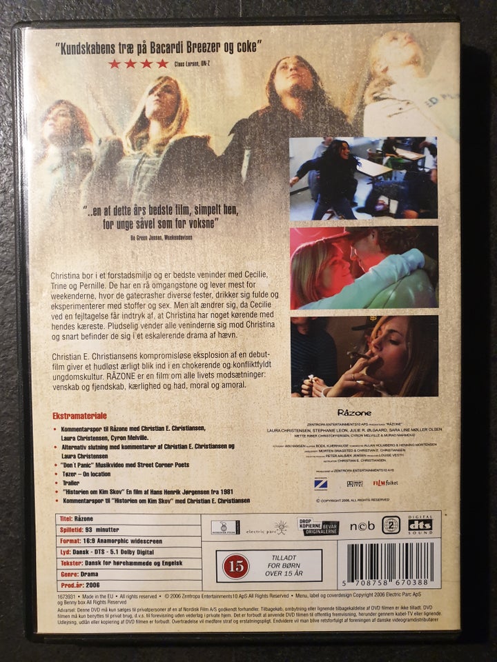 Råzone, instruktør Christian E. Christiansen, DVD