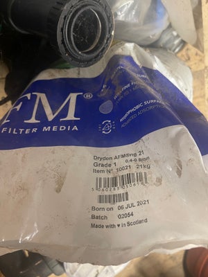Fm filter media grade 1, Filter glas grade1. Har 2 poser 250kr pr pose