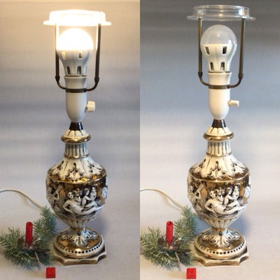 Anden bordlampe, Capodimonte, Capodimonte Italy ca 1950
Fantastiske dekorationer af legende børn. Se