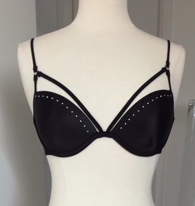 Victoria's Secret Black Glitter Bra