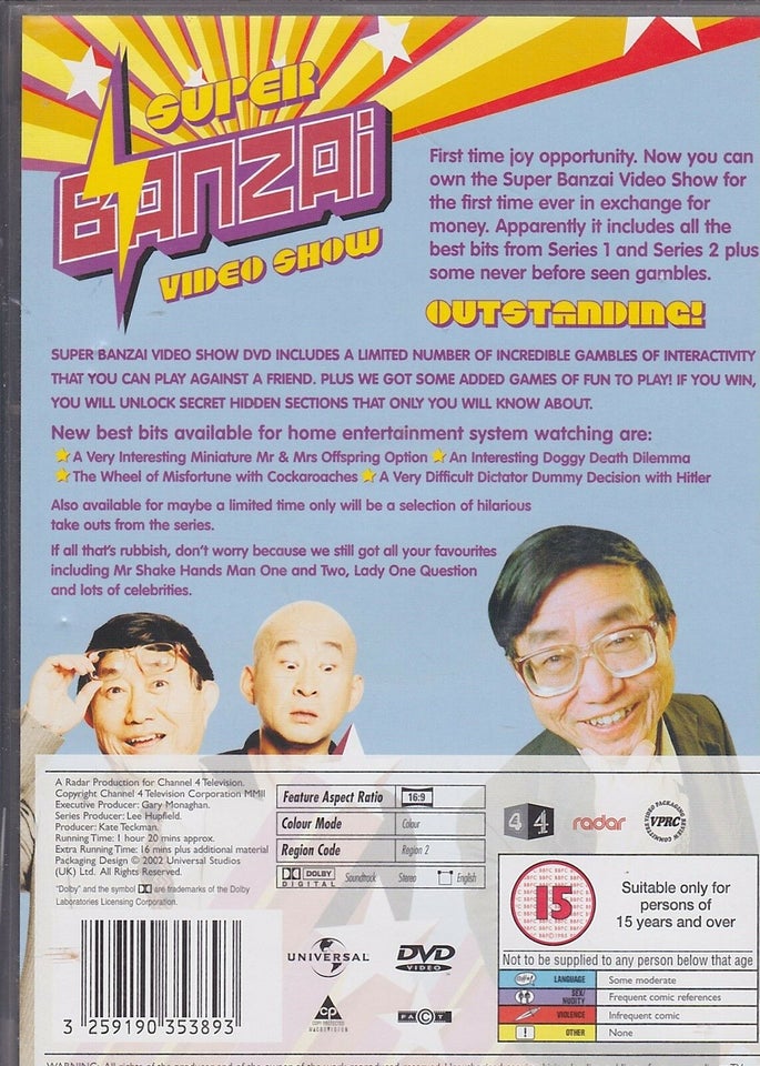Super Banzai, DVD, komedie