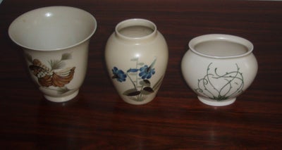 Porcelæn, Gamle Lyngby vaser, Lyngby, Fine gamle vaser fra 1940erne - 10 - 10 og 8 cm - 120 kr pr st