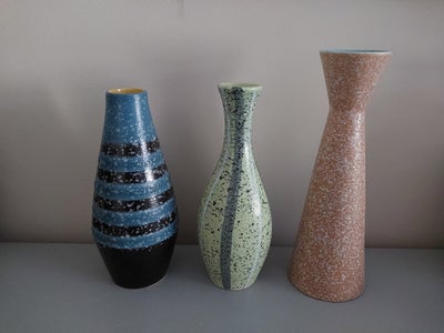 Keramik, VASER, WEST GERMANY, Tyske retro vaser,  se pris og størrelse på billederne.  Afhentning Kb