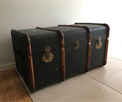 Fantastisk rejsekuffert, Vintage / retro, Virkelig smuk gammel original rejsekuffert, med lækkert pa