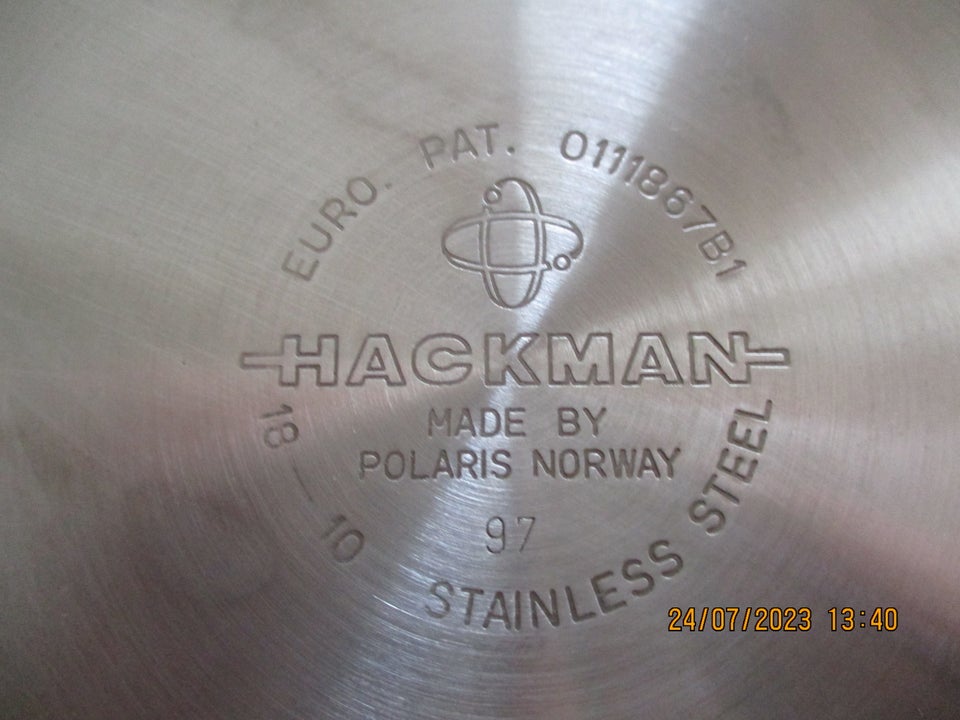 HACKMAN, STÅL, FISKE/SKALDYRSGRYDE