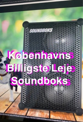 Højttaler,  Ace Bass, Soundboks 3 eller GO, For english see below
Soundboks GO & Soundboks 3 til udl