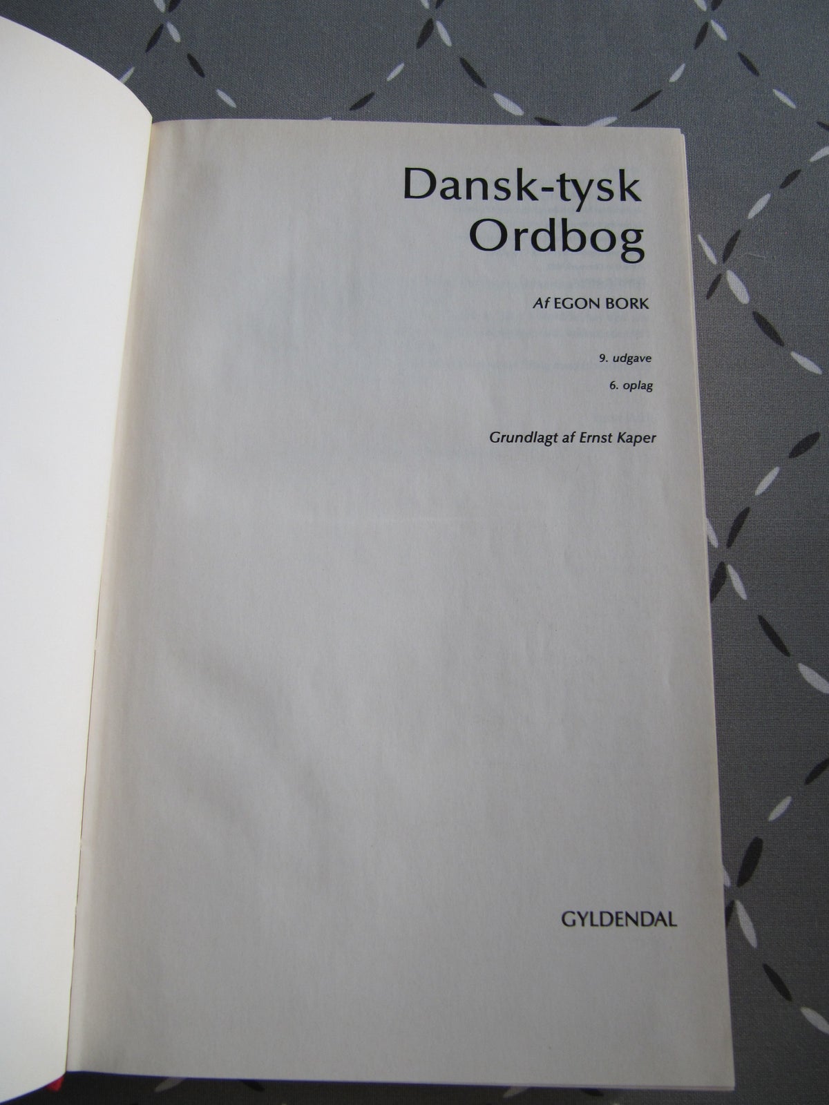 Dansk - Tysk ordbog, Bork, Egon
