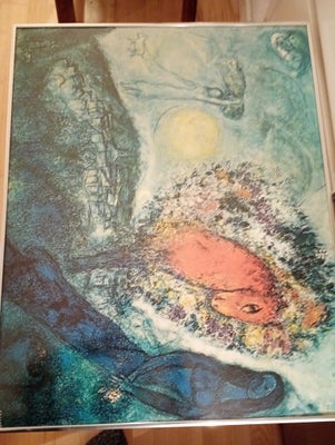 Plakat, Chagall, motiv: Kvinde hest, b: 68 h: 54.5