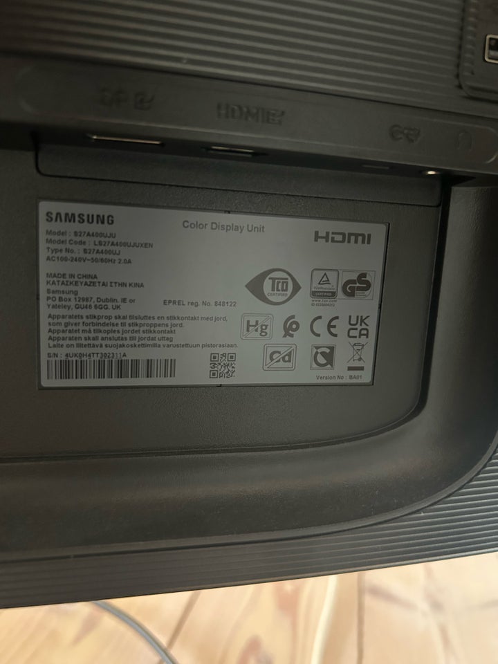 Samsung, S27A400U, 27 tommer