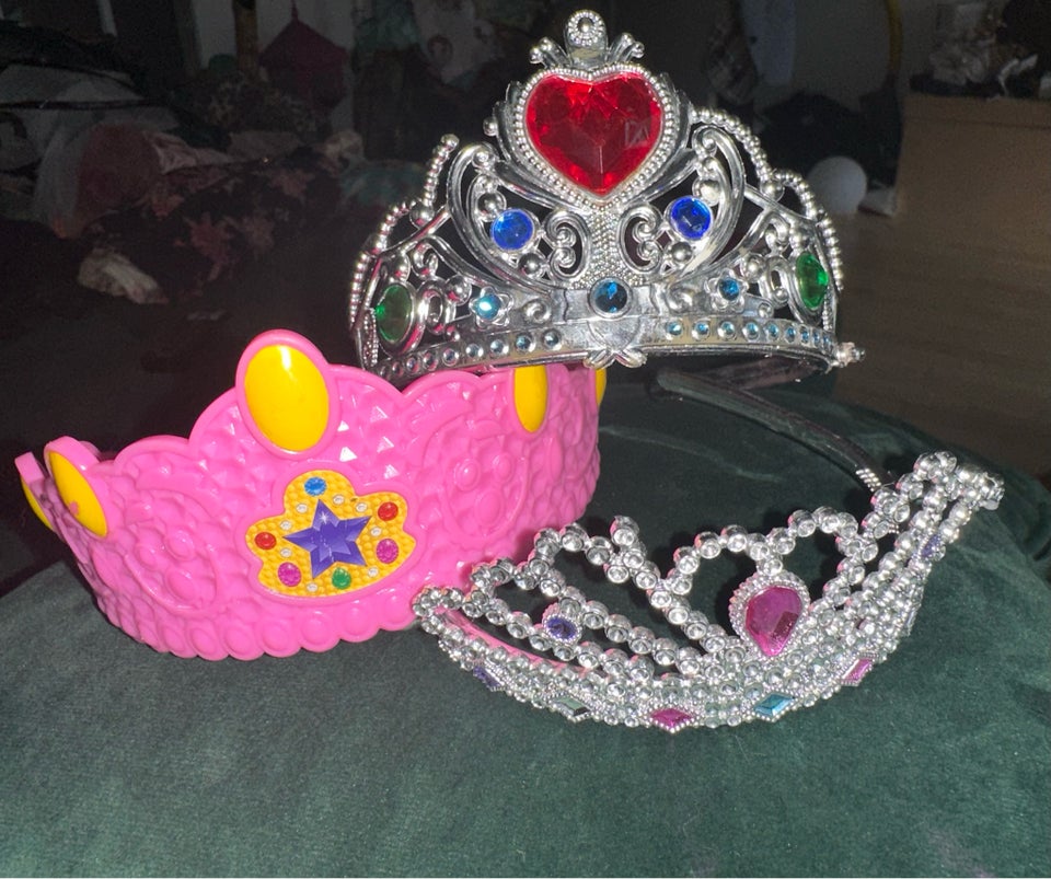 Udklædningstøj, Prinsesse krone sølv pink lyserød “