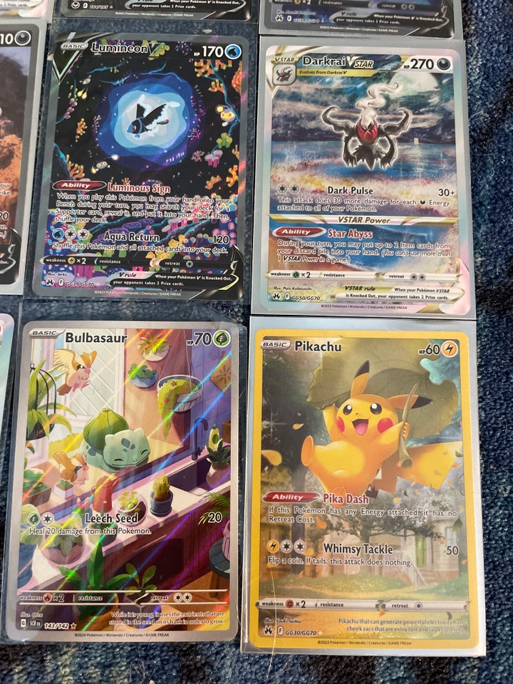 Samlekort, Pokemon kort, udvalg af Alt-art kort