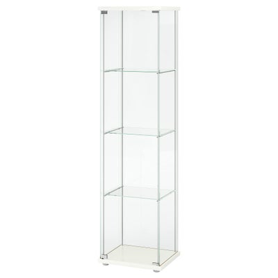 Vitrineskab, IKEA, b: 43 d: 37 h: 163, ?? IKEA DETOLF glass cabinet in white.
?? IKEA Glas vitrinesk